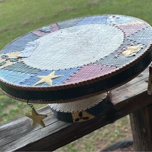 Colorful Star-Patterned Cake Stand